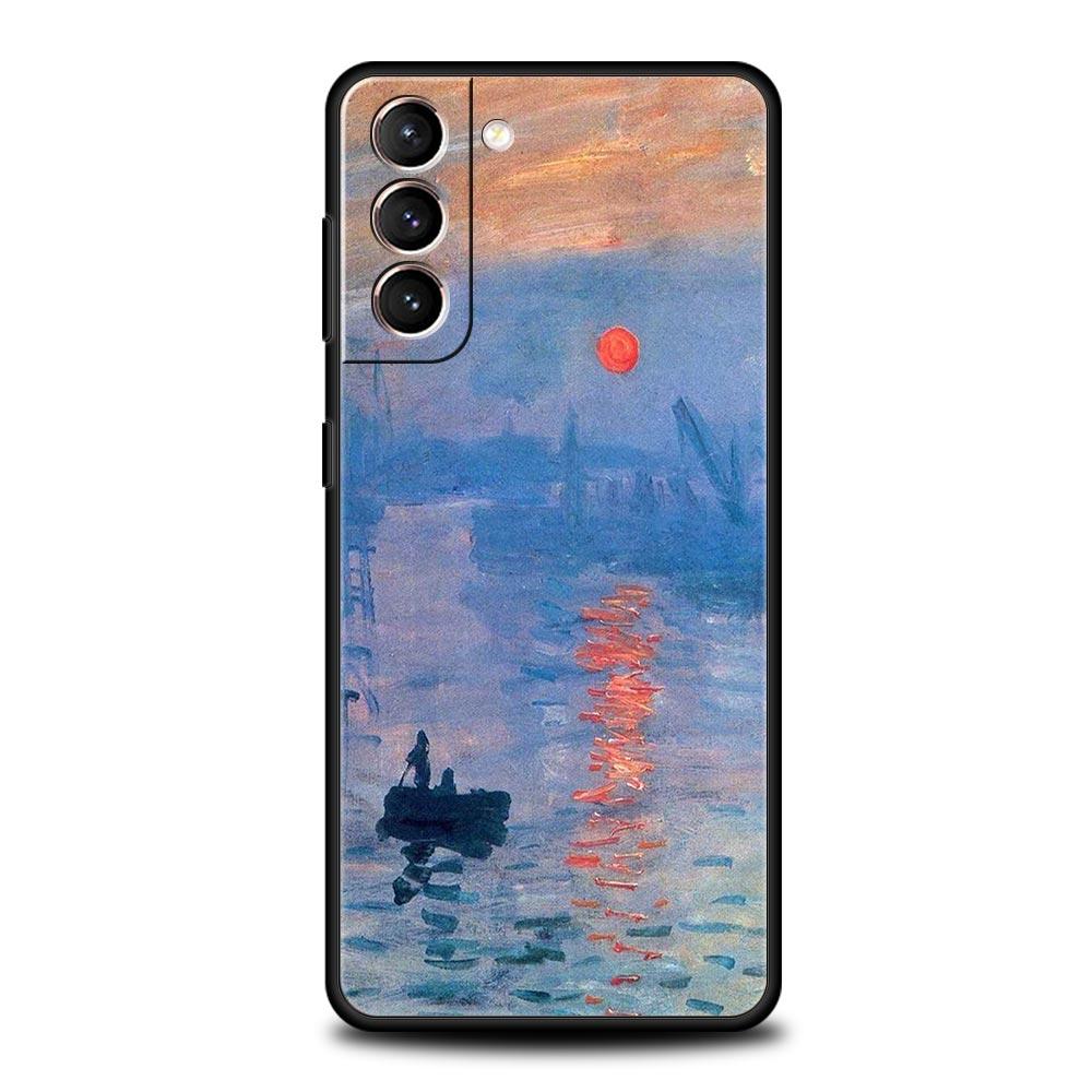 Claude Monet Garden Paint Art Soft Phone Case For Samsung Galaxy S25 Edge S24 Plus S23 FE S22 S21 S20 Ultra 5G S10 Protect Cover