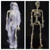 40CM Halloween Human Skeleton Plastic Bone Model Creative Body Figurine  Outdoor Indoor