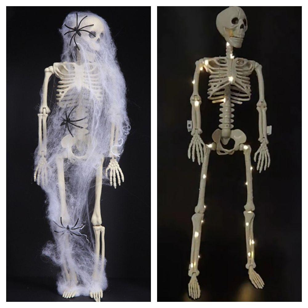 40CM Halloween Human Skeleton Plastic Bone Model Creative Body Figurine Outdoor Indoor