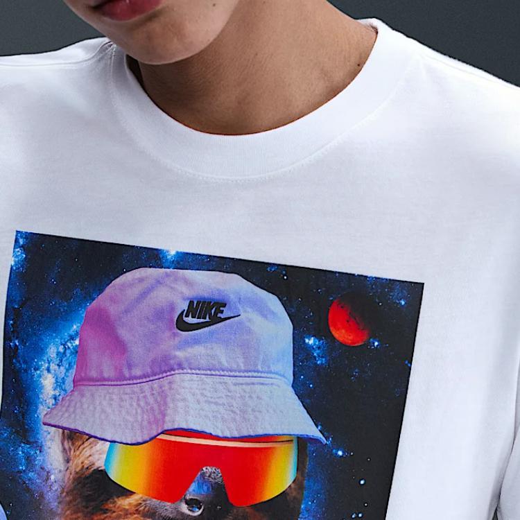 Nike Удобная Модная Мягкая Универсальная Футболка с Коротким Рукавом Мужские Топы Белый HJ0753-100
