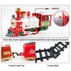 Christmas Kids Musical Santa Claus Xmas Tree Train Track Sets Toys with Lights Sound Boys Girls Gift
