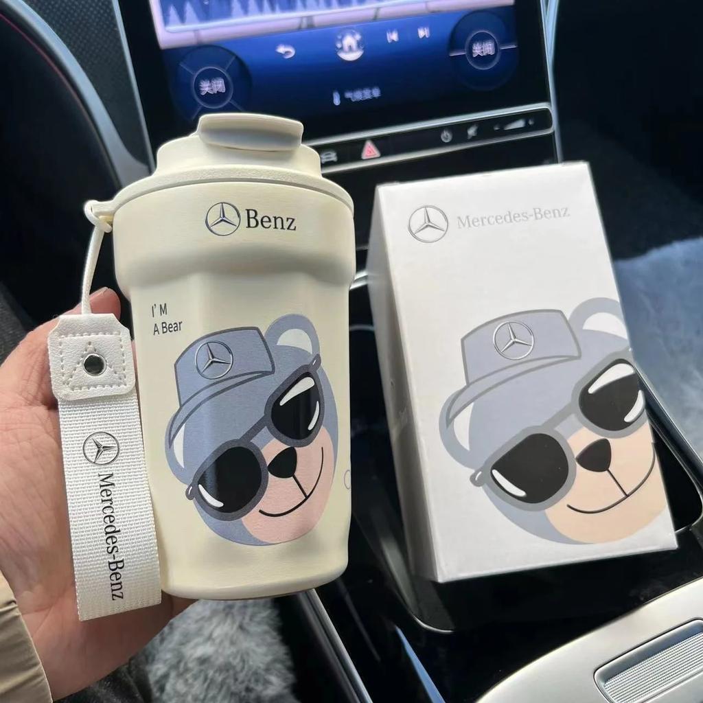 FIQ4 New 2025 For Mercedes Benz Cup 316 Stainless Steel Insulated Cup Bottle Water Temperature Coffee Cluple Office Cup Business Por