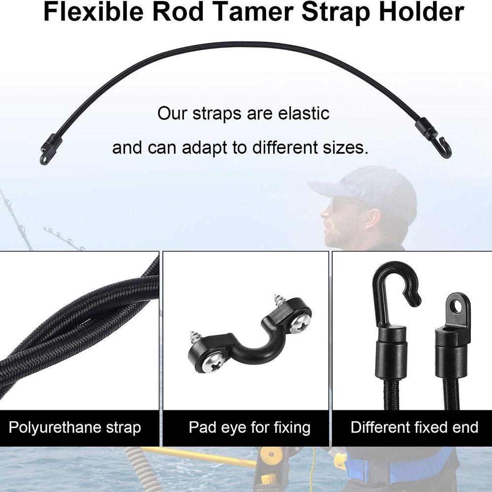 Universal Boat Rod Straps Wear-resistant Fishing Rod Tie Downs Replacement Rod Tamer