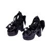 1 Pair PU Bowknot High Heels Pearl Dress Up Doll Shoes Costume Game Doll's Shoes  Girl Toys