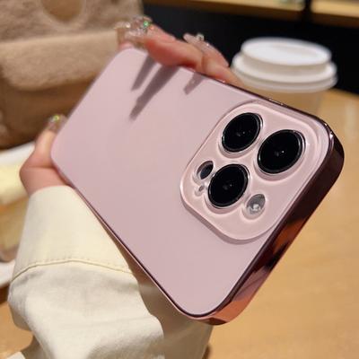 Подходит для iPhone 16pro, высококачественный чехол для мобильного телефона Apple 15, гальванизированная рамка, оригинальная машина 14, простой защитный чехол I13