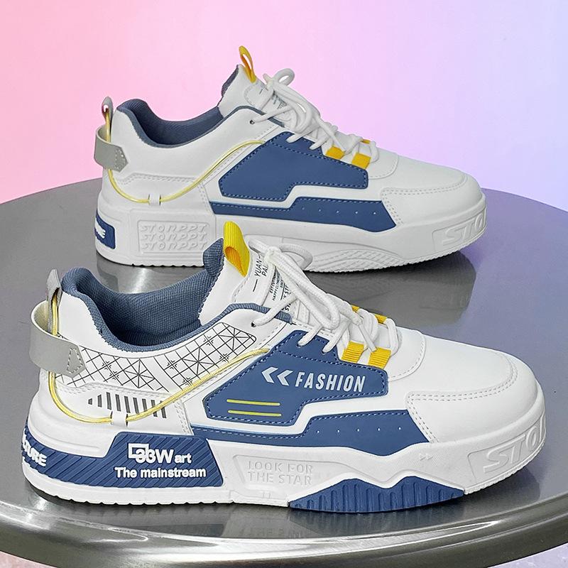 Кожаные туфли с толстой подошвой, подходящие по цвету, для занятий сноубордом, новые летние туфли с низким верхом, на шнуровке, для отдыха, в студенческом стиле, универсальные мужские туфли