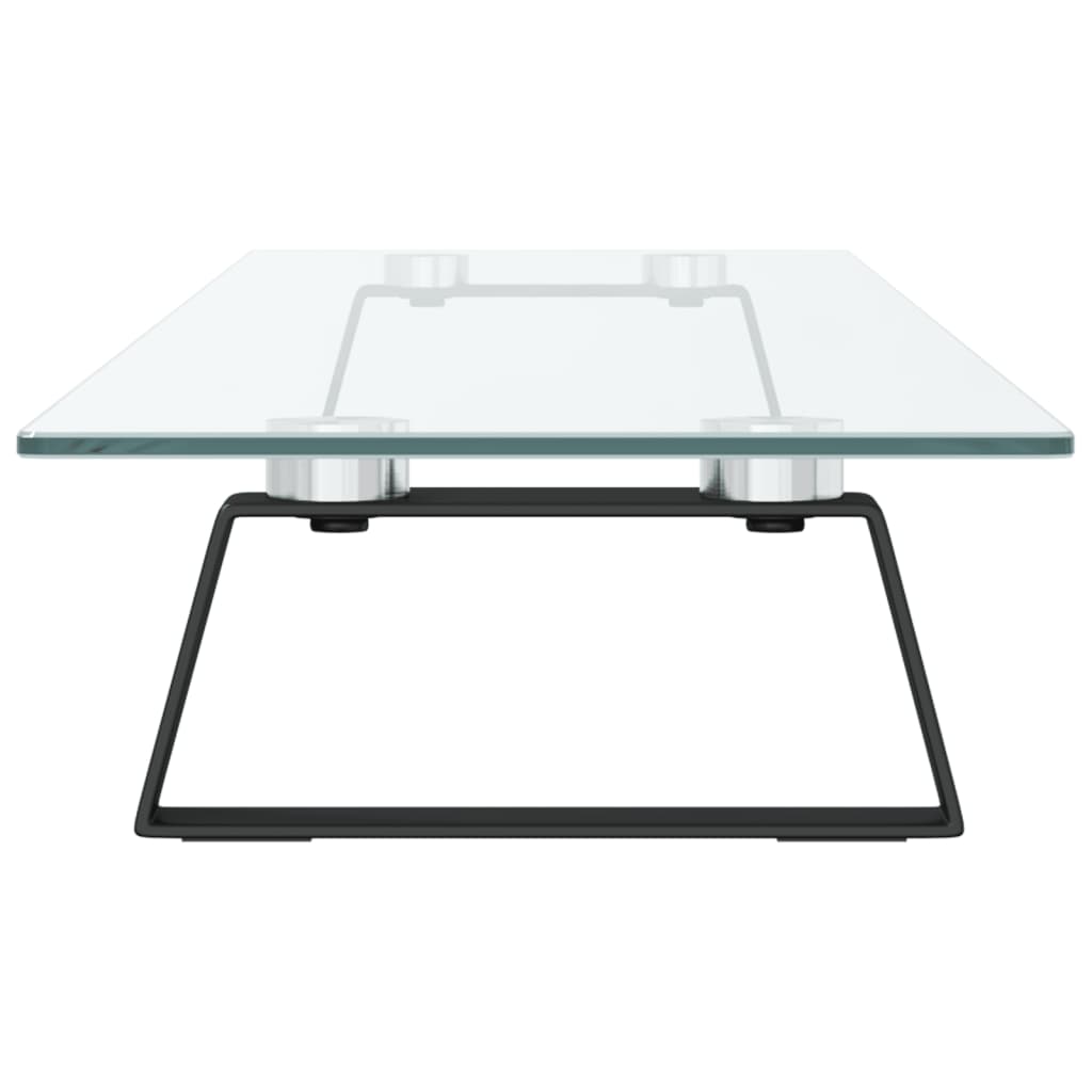 Подставка для монитора Черная 100x20x8 см Закаленное стекло и Металл