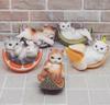 Mofusand Серия 'Пухляши' Blind Box Хлеб-гамбургер Кот Фруктовый кот Фигурки Kawaii Настольное украшение Коллекционная игрушка Подарок на фестиваль