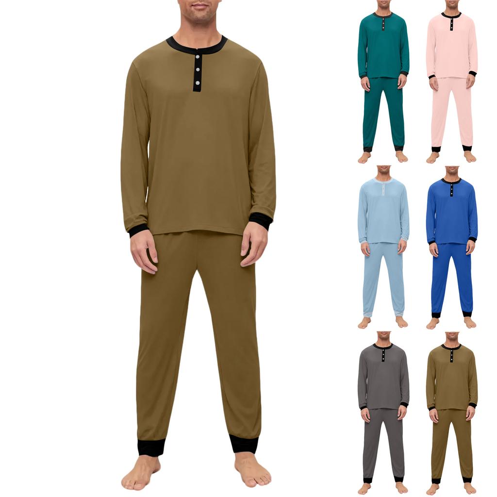 Men's Pajama Set, Long Sleeve And Long Pants, Two-piece Set