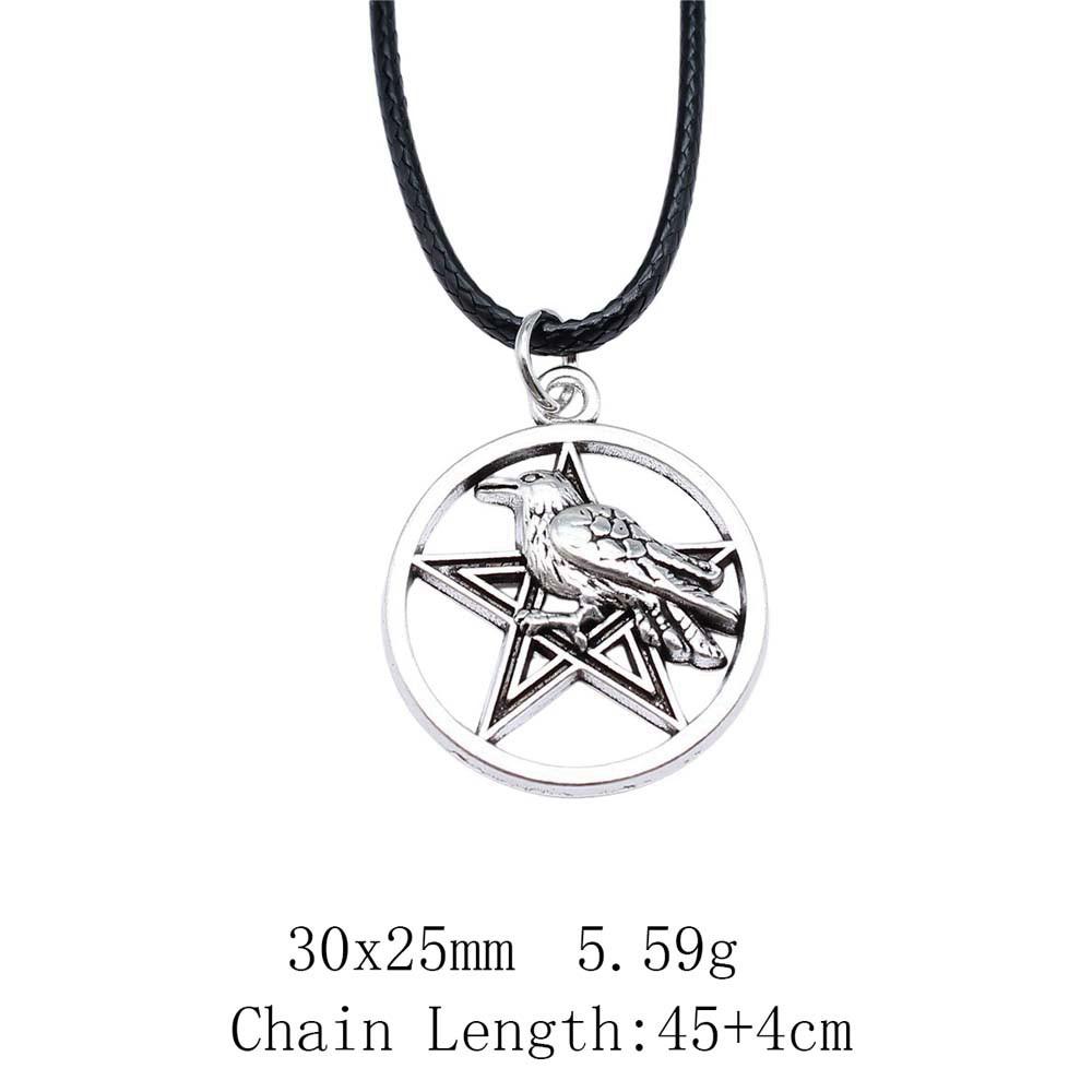 Birthday Gifts Choker Sun Moon Pentagram Necklace Leather Chain 45cm Art Supplies Neck Pendants