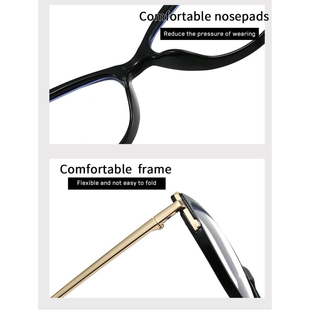 Новые Винтажные Очки для Чтения Кошачий Глаз Унисекс Ультралегкая Металлическая Рамка Защита от Синего Света Очки для Пресбиопии Женские Популярные Очки