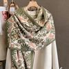 New Women's Luxury Warm Scarf Imitation Cashmere Fashion Shawl for Going Shopping and Gathering Poncho for Lady Winter