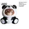 PLA Plastic Figurine Grumpy Bear with Panda Hood Cute Animal Desktop Ornament for Car Dashboard Accessory Dashboard Compact Statue Home Office