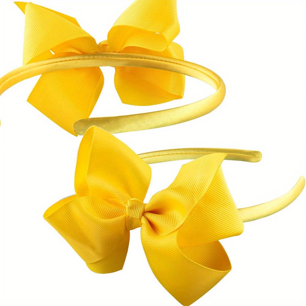 10pcs/pack Grosgrain Hair Bow Headbands for Girls Boutique Ribbon Bow Headbands for Children