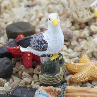 5 шт. Миниатюрная сказочная морская птица Чайка Стойка Пень Сад Дом Украшения Поделки Микро Ландшафтный Декор DIY Аксессуары, Уличное Украшение