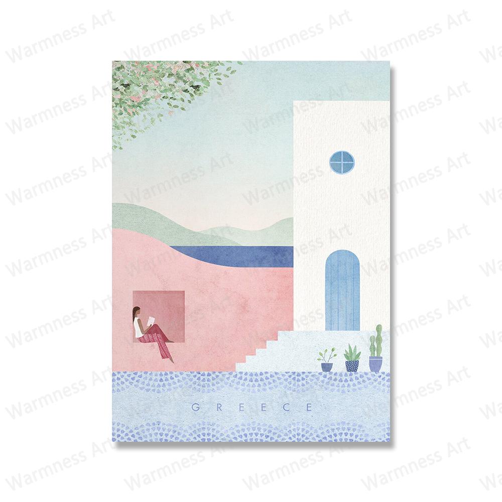 Abstract Landscape City Travel Print California Costa Rica Hawaii Poster Wall Art Canvas Painting Pictures For Living Room Decor