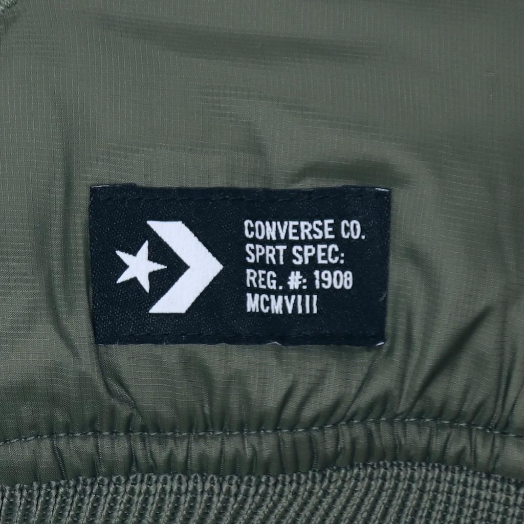 Converse Мужские бейсбольные майки Травянисто-зеленые Бейсбольный воротник Умеренный прямой крой 10006883-A03