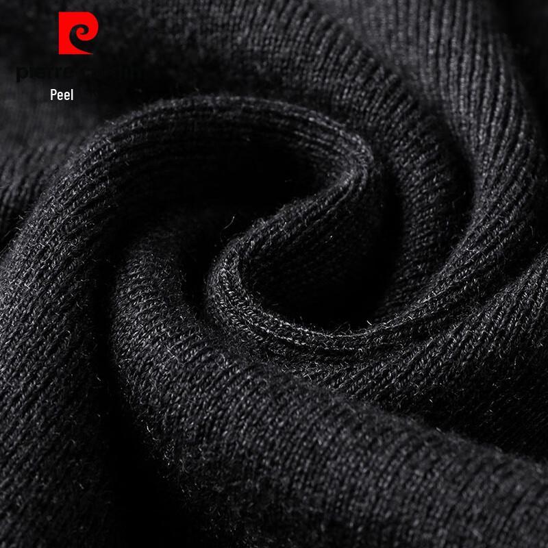 Мужской вязаный свитер с коротким рукавом и воротником-стойкой Pierre Cardin из смесовой шерсти