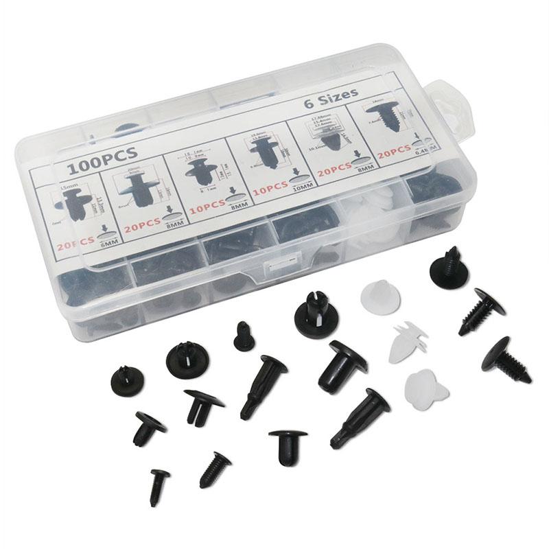 100 шт. универсальный комплект для гибридного автомобиля, комбинированные нейлоновые кнопки, универсальные крепления для бампера, насадки для воды, крышки для бутылок с водой, кнопки для козырька