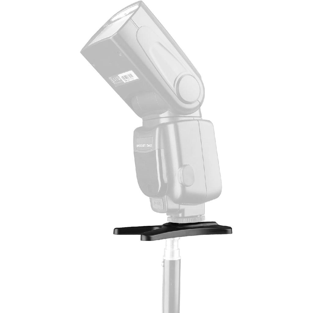 Anwenk Camera Flash Stand with Hot Shoe Mount and 1/4" Metal Tripod Thread for Speedlight Speedlite - Canon, Nikon, Sigma, Olympus, Panasonic, Pentax