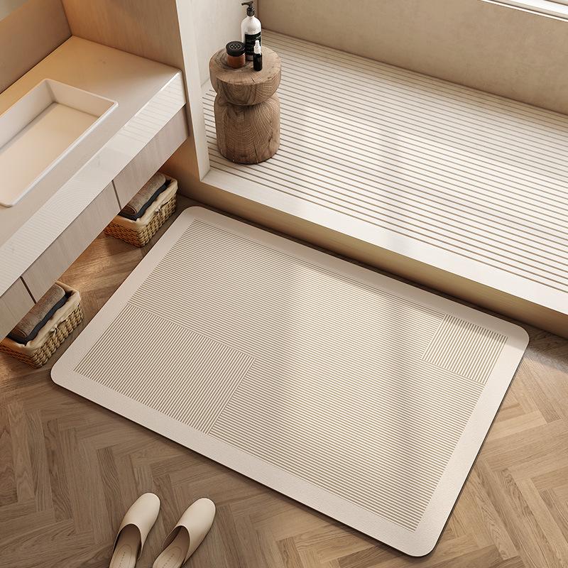 Diatomaceous Earth Absorbent Anti-Slip Bathroom Floor Mat - Quick-Drying & Wear-Resistant Foot Pad
