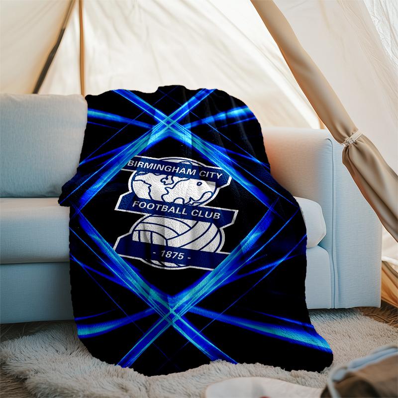 BIRMINGHAM CITY LOGO printed throw blanket—soft,warm;versatile blanket for all seasons—perfect as &air-conditioning throw,nap blanket