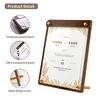 1PC Clipboard Cafe Solid Wood Display Board Restaurant Solid Walnut Wood Table Acrylic Menu Top Display Menu Board Party A4/A5/A6