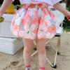 Детские шорты для девочек, брюки тыквы с высокой талией, детские милые шаровары