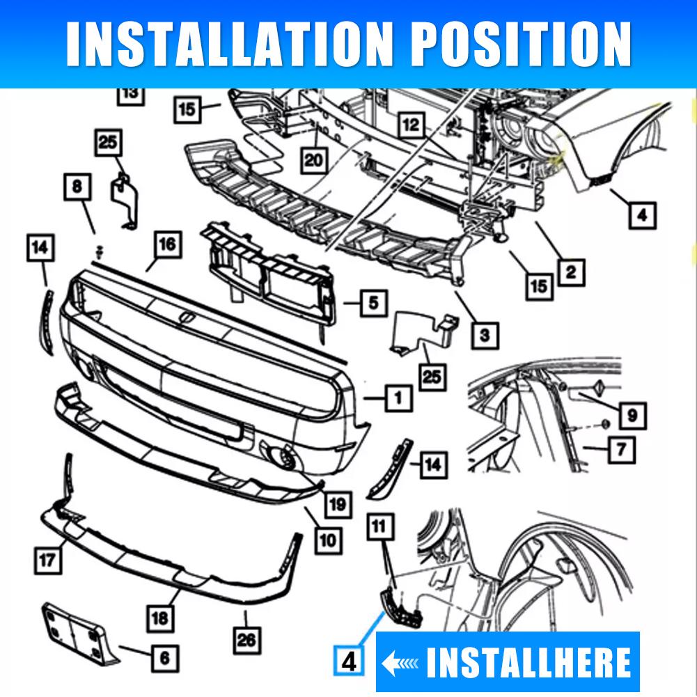 5253506130 Car Pair Left Right Front Bumper Bracket Retainer Beam Mount Support Accessories For Toyota Camry 2012-2014