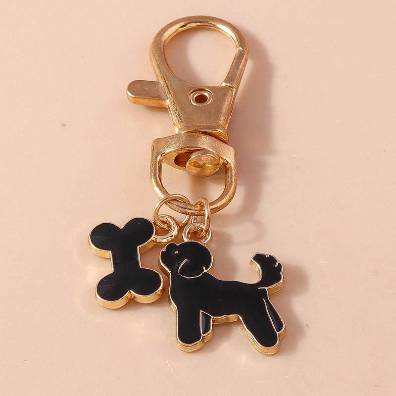 Cute Enamel Puppy Dog Cat Paw Keychain Footprint Keyring Pendants for Car Key Holder Handbag Decor DIY Pet  Jewelry  Gifts