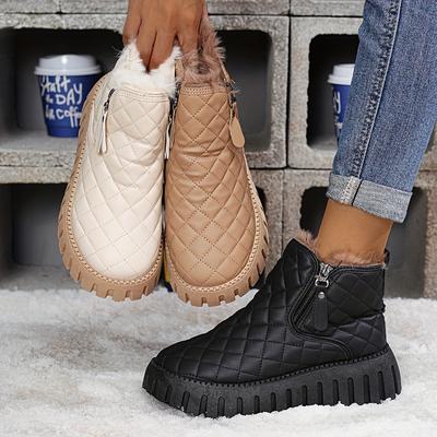 Женские теплые зимние ботинки с утолщенной подошвой, высокие ботильоны и повседневная обувь для зимы.