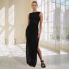 New Women's See-through Crochet Hollowed-out Knitted Dress