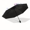 Blue Cinnamoroll and Bear Automatic Opening and Closing Cartoon Umbrella, Lightweight 3-Fold, With Cute Cartoon Characters, Suitable for Home, Outdoor