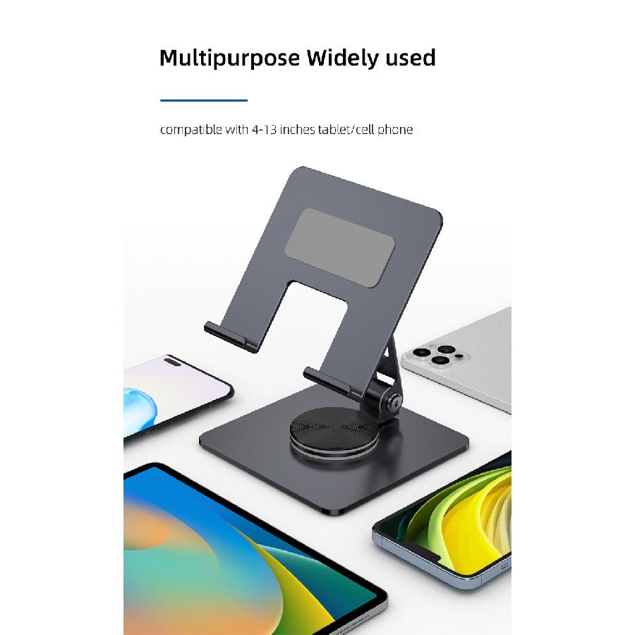 Meewoo Tablet Stand 360°Rotate for Foldable iPad Stand Height Adjustable Tablet Holder for 4-12.9in