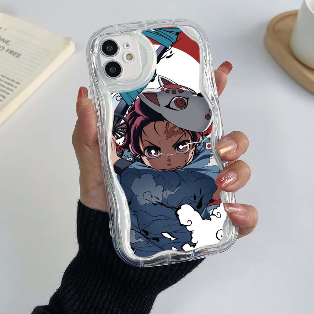 Samsung Galaxy A13 A53 A24 A14 Xiaomi Poco X5 M6 Pro Redmi 13C 12C 10C Чехлы для Huawei Honor 90 Lite A43 Эксклюзивный «Убийца демонов» Мягкий чехол с кремовым узором