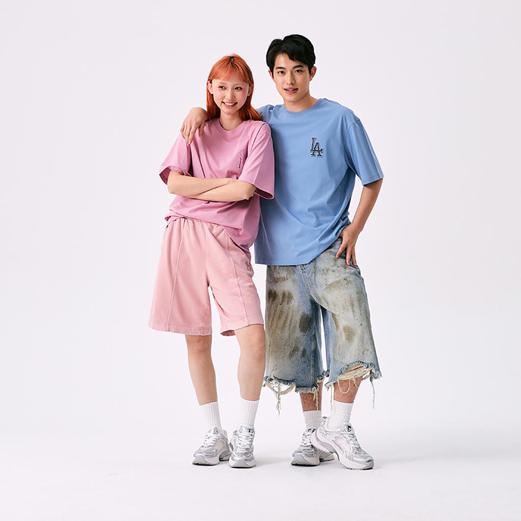 New MLB MONOGRAM Collection New York Yankees SS25 T Shirt Unisex All Over Print Pink 3ATSM1053-50PKP