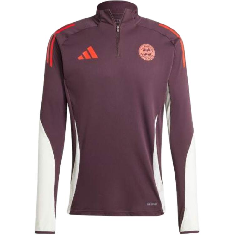 Adidas Tiro 24 Bayern Munich Training Striped Long Sleeve Football Shirt Men Tops Dark-Chestnut IS9941