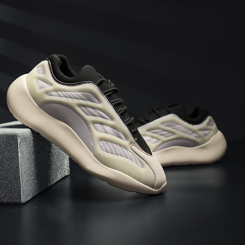 Кеды 700V3 Coconut Dad: Светящийся скелетный стиль, модные мужские кроссовки большого размера для пар