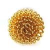 [R8283] - Golden Yellow 'Scarlett' Adjustable Ring - 15 Mm