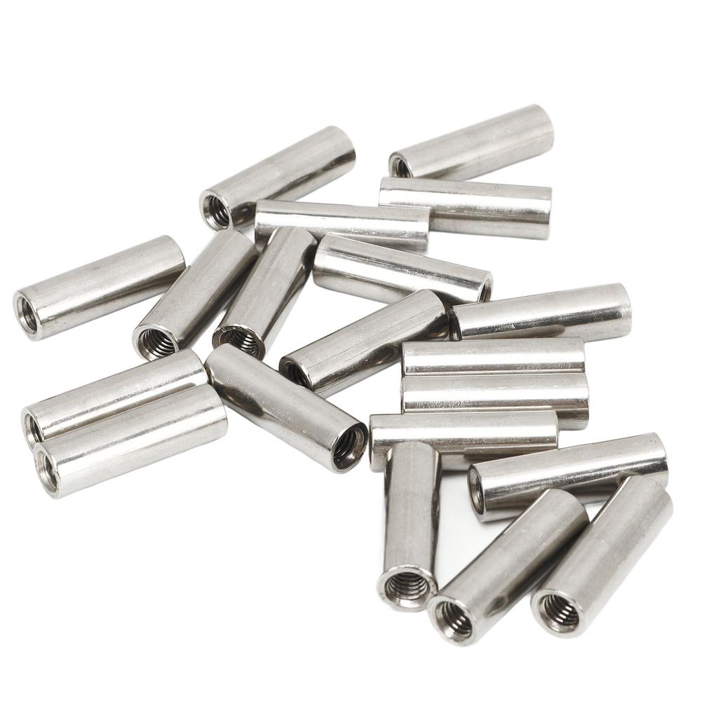 20Pcs M5 Female Thread Coupling Nut Stainless Steel Wear Proof Maintenance Coupling Nut Kit
