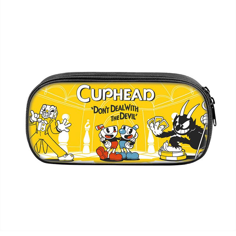 Пенал-сумка из нейлона с персонажами Cuphead для студентов и детей