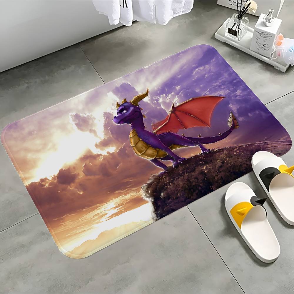 Games S-Spyro Dragon Hallway Carpet Non-Slip Laundry Room Mat Laundry Decor Balcony Child Living Room Toilet Rug