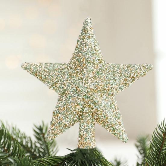 Yousheng Рождественская звезда верхушка дерева украшение блестящая звезда верхушка дерева украшение для деревьев гирлянда настольный праздничный декор