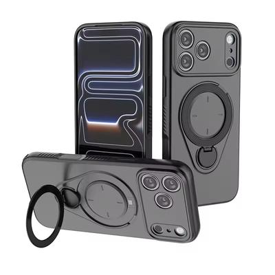Магнитный TPU чехол для телефона с вращающейся на 360° подставкой для iPhone Air 17 16 Pro Max/16 Plus, держатель-кольцо, противоударная защитная крышка