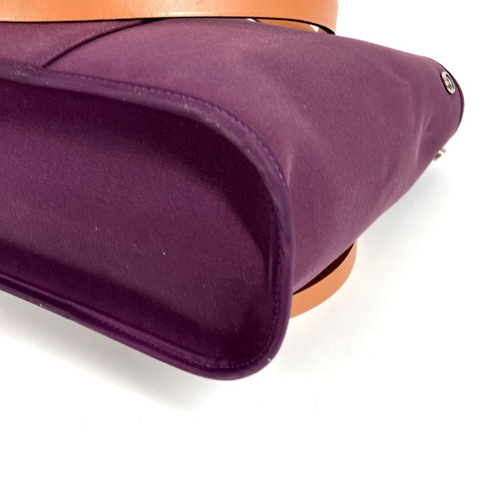 HERMES Kabak PM Kabak PM Handbag 2-way bag Shoulder Bag Leather/Canvas purple