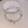 Star bracelet female niche design new ice-through peach blossom crystal bracelet girlfriend