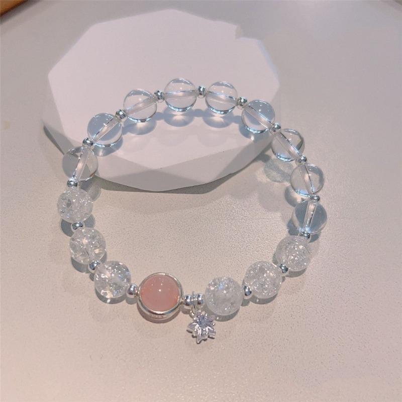 Star bracelet female niche design new ice-through peach blossom crystal bracelet girlfriend