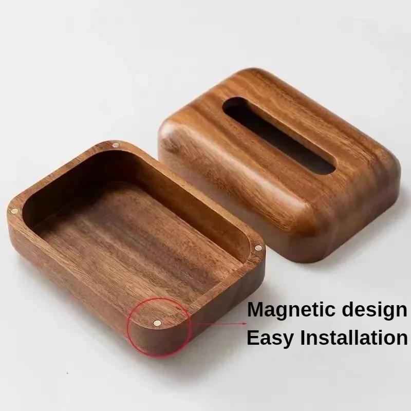 Storage Walnut Tissue Boxes Creative Dressing Rooms Minimalism Luxury Decoration Napkin Box Cute Aesthetic Napkin Holder Elegant Office Boxes Bedroom