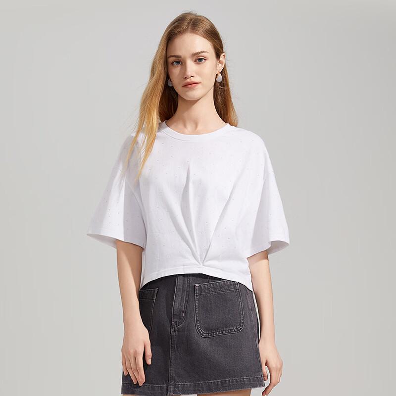 Женская футболка Tatou Fashion с блестками, с коротким рукавом