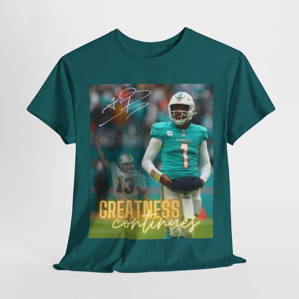 Miami Dolphins Великолепие продолжается Дэн Марино Туа Таговайло Футболка Унисекс Футболка
